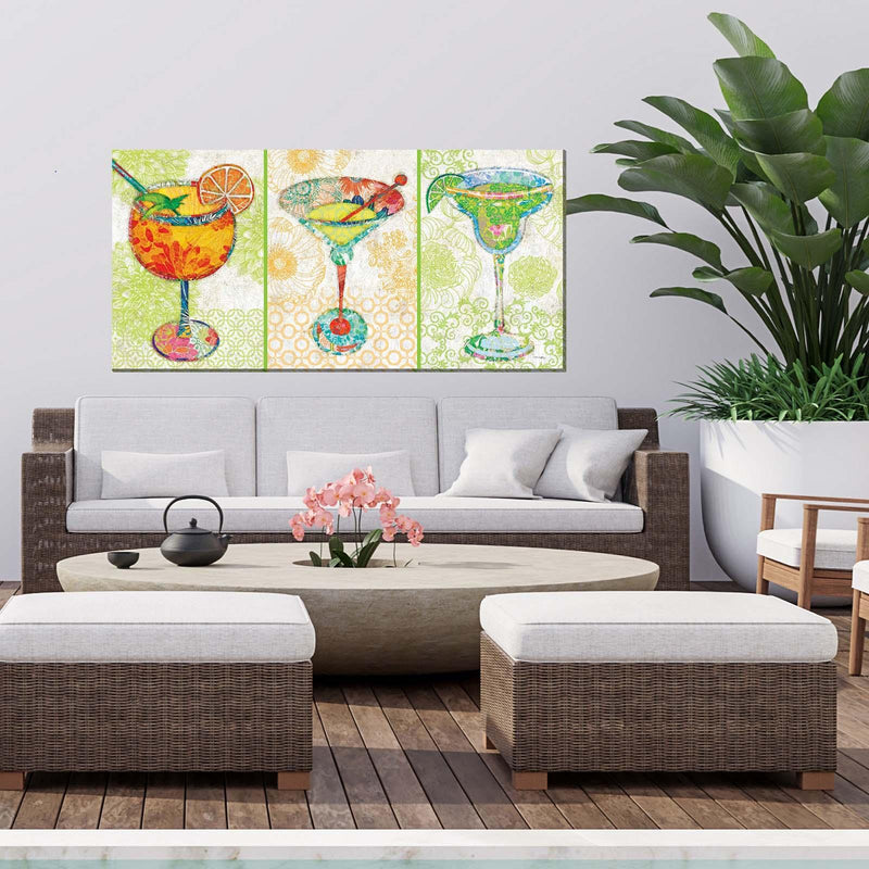 Outdoor Canvas Art 48x24 Cocktail Hour - My Backyard Decor