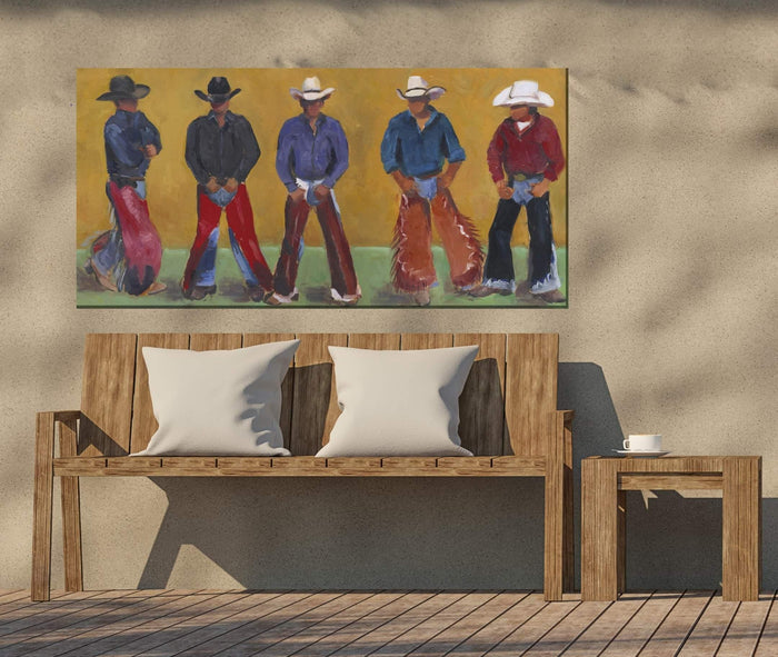 Outdoor Canvas Art 48x24 Cowboys - My Backyard Decor