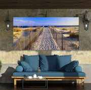 Outdoor Canvas Art 48x24 Beach Walk - My Backyard Decor