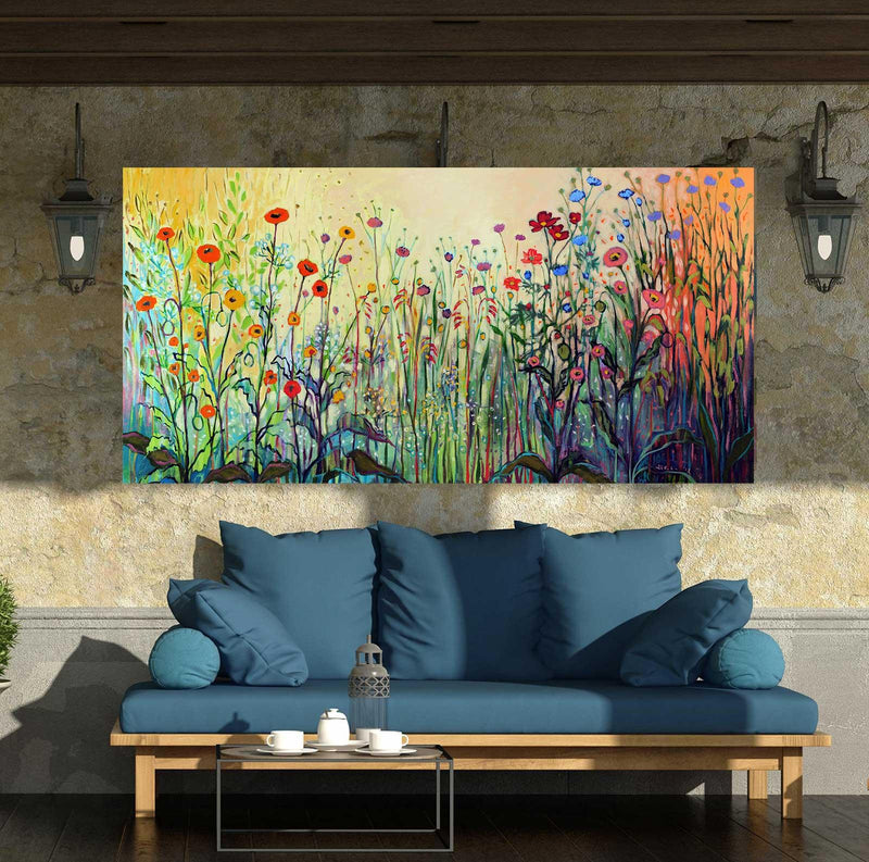 Outdoor Canvas Art 48x24 Playful - My Backyard Decor