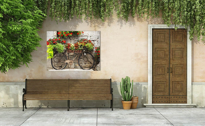 Outdoor Canvas Art 40x30 Rusty Bicyclette - My Backyard Decor