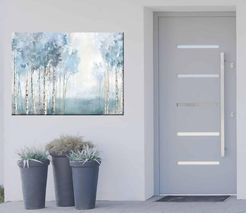 Outdoor Canvas Art 40x30 Silent Blue - My Backyard Decor