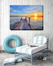 Outdoor Canvas Art 40x30 Fishing Dock - My Backyard Decor