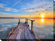 Outdoor Canvas Art 40x30 Fishing Dock - My Backyard Decor