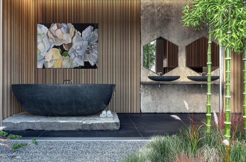 Outdoor Canvas Art 40x30 Floral Waltz