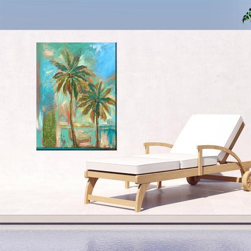 Outdoor Canvas Art 30x40 Modern Palms - My Backyard Decor