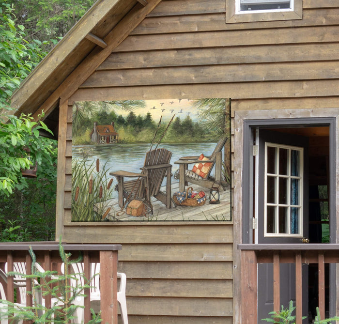 Outdoor Canvas Art 40x30 Lake Time - My Backyard Decor