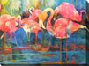 Outdoor Canvas Art 40x30 Flirty Flamingos - My Backyard Decor