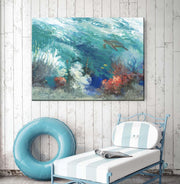 Outdoor Canvas Art 40x30 Coral Reef - My Backyard Decor