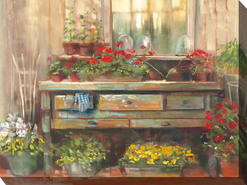 Outdoor Canvas Art 40x30 Gardener's Retreat - My Backyard Decor