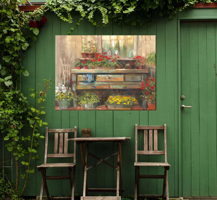 Outdoor Canvas Art 40x30 Gardener's Retreat - My Backyard Decor