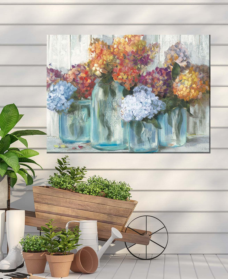Outdoor Canvas Art 40x30 Mason Jars - My Backyard Decor