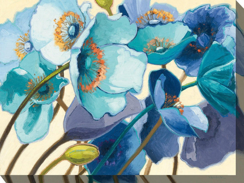 Outdoor Canvas Art 40x30 Breezy Blues - My Backyard Decor