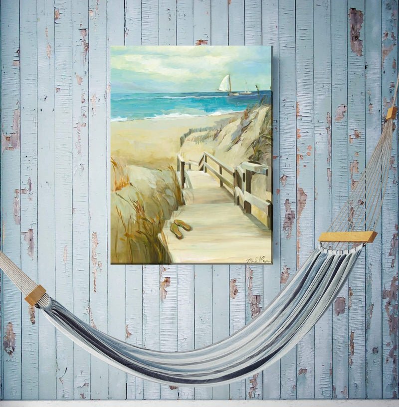 Outdoor Canvas Art 30x40 Barefoot Beach - My Backyard Decor