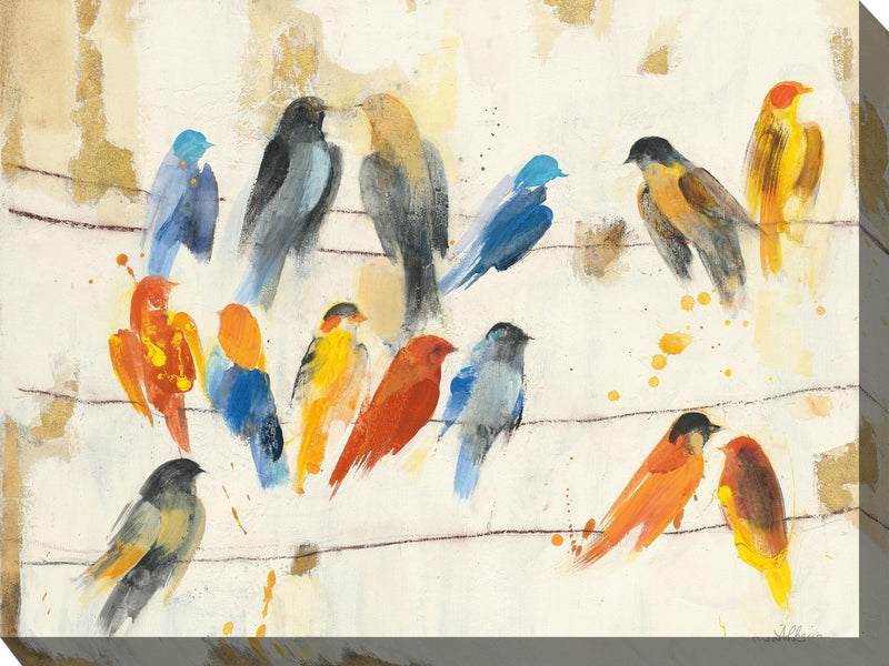 Outdoor Canvas Art 40x30 Chitter Chatter - My Backyard Decor