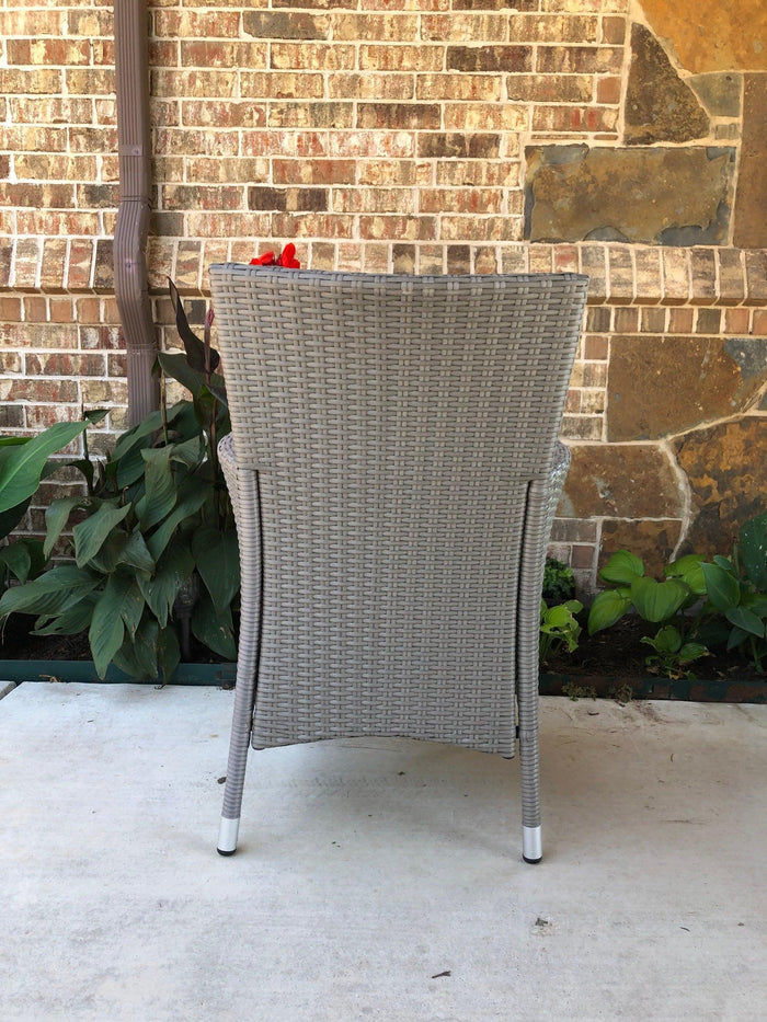 Patio Chairs – Set of 2 – Resin Wicker & Steel – Bentana - My Backyard Decor