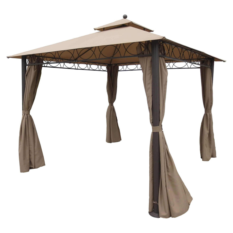 Portable Gazebo - With Drapes - Double Vented - Aluminum/Polyester - 9.8 Feet