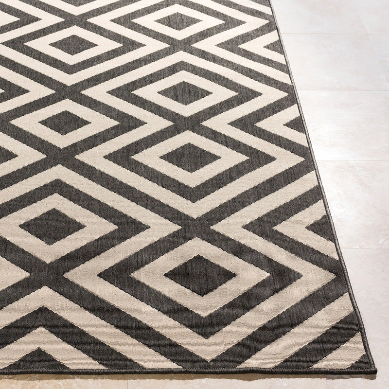 Outdoor Rugs Alfresco - Black & Cream - My Backyard Decor