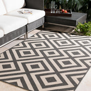 Outdoor Rugs Alfresco - Black & Cream - My Backyard Decor