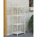 Bakers Rack - Bakers Rack - 4-Tier - Folding - Antique White - Iron