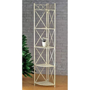 Bakers Rack - Bakers Rack Corner Shelf - 5-Tier - Antique White - Iron
