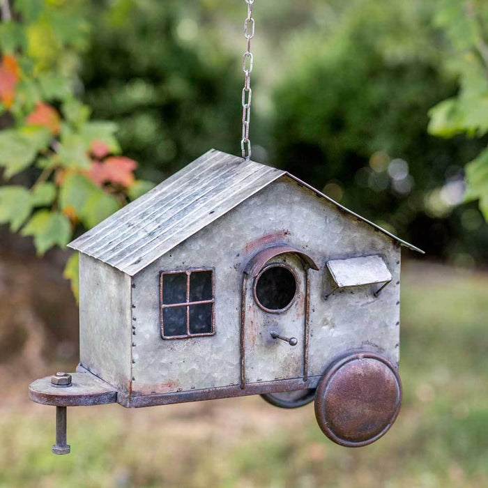 Garden Accessories - Happy Camper Metal Birdhouse