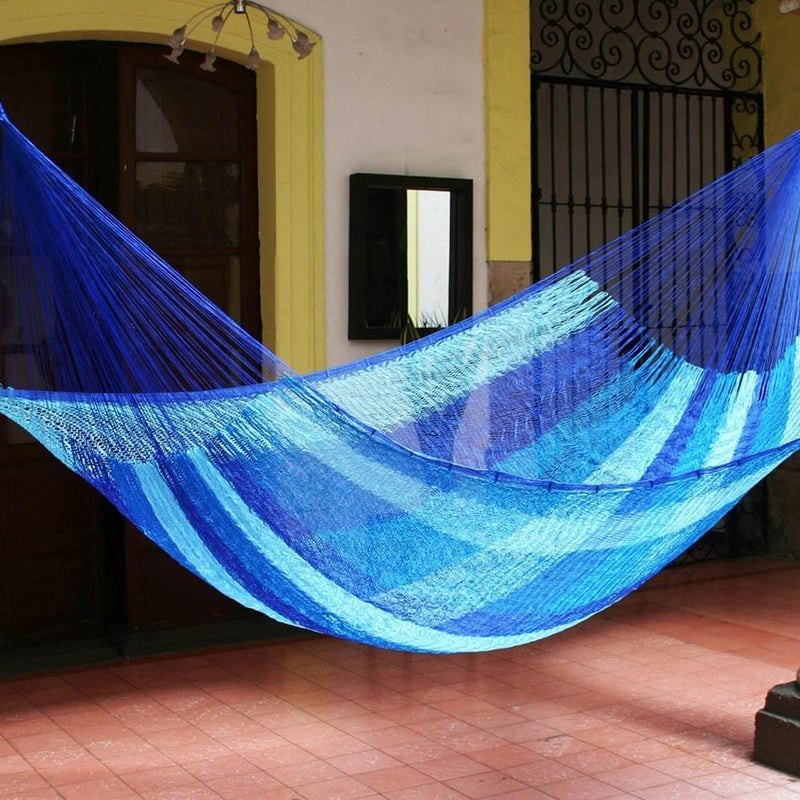 Hammock - Blue Caribbean Nylon Single Hammock