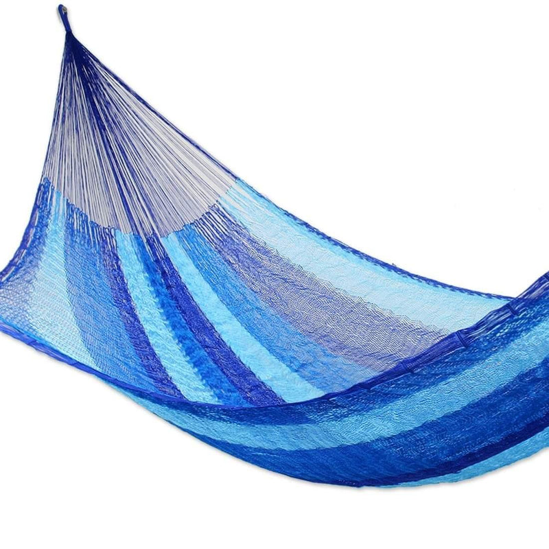 Hammock - Blue Caribbean Nylon Single Hammock