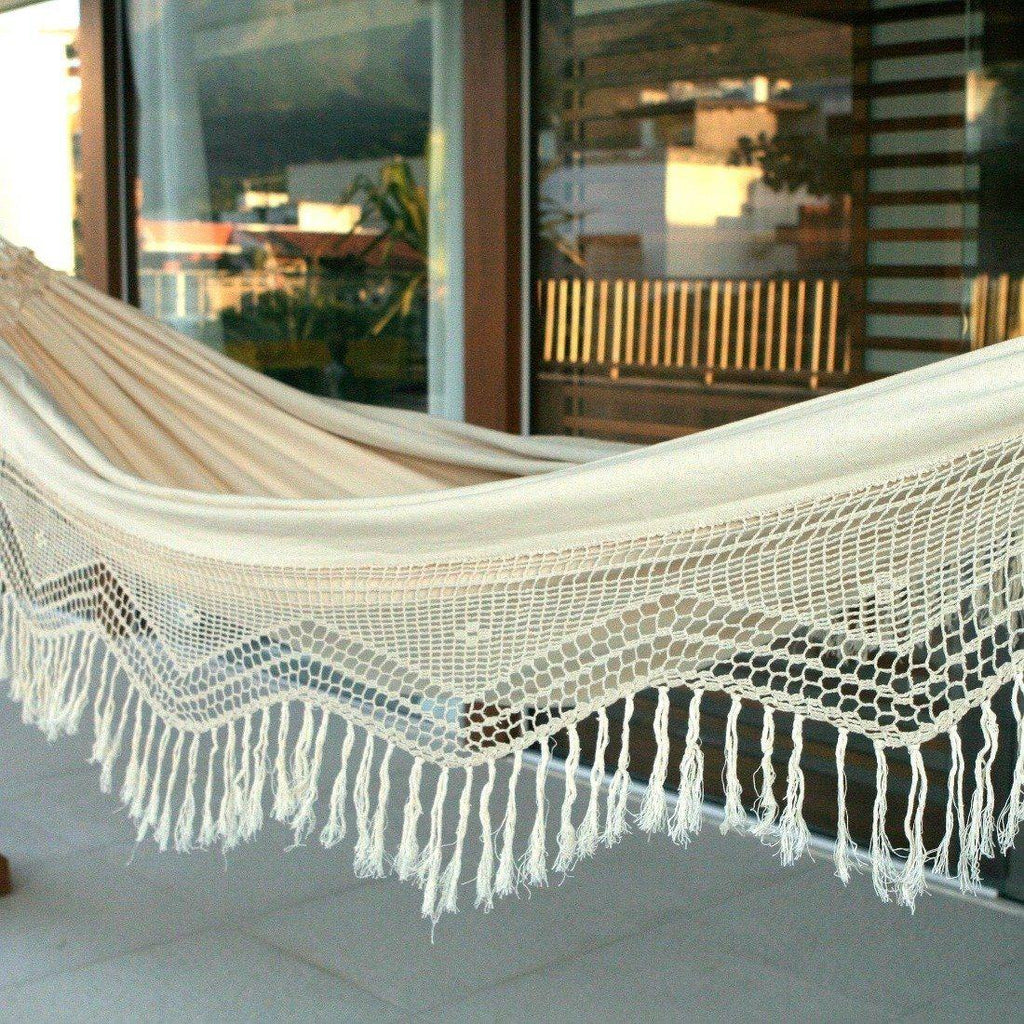hängematte brasil Cotton Ecru Fabric Hammock from Brazil(Double), 'Manaus Majesty'