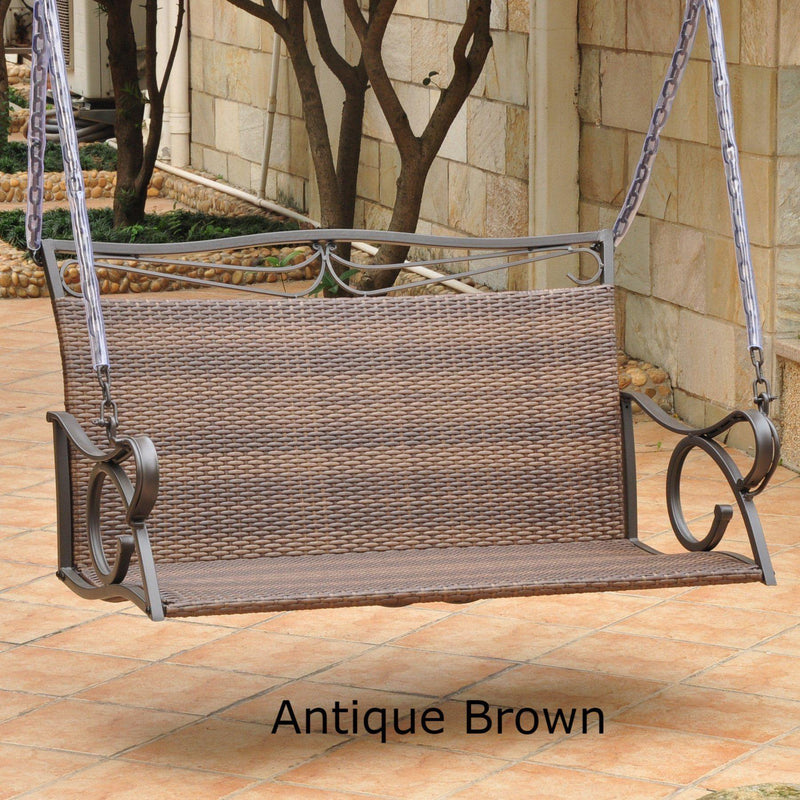 Loveseat Swing - Loveseat Swing – Resin Wicker & Steel – Valencia