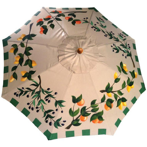floral patterned patio umbrella Hand Painted Custom Garden Art Umbrella