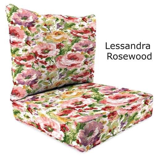 Outdoor Cushions - Outdoor Chair Cushions – 2-Piece – Spun Polyester, Knife/Box Edge
