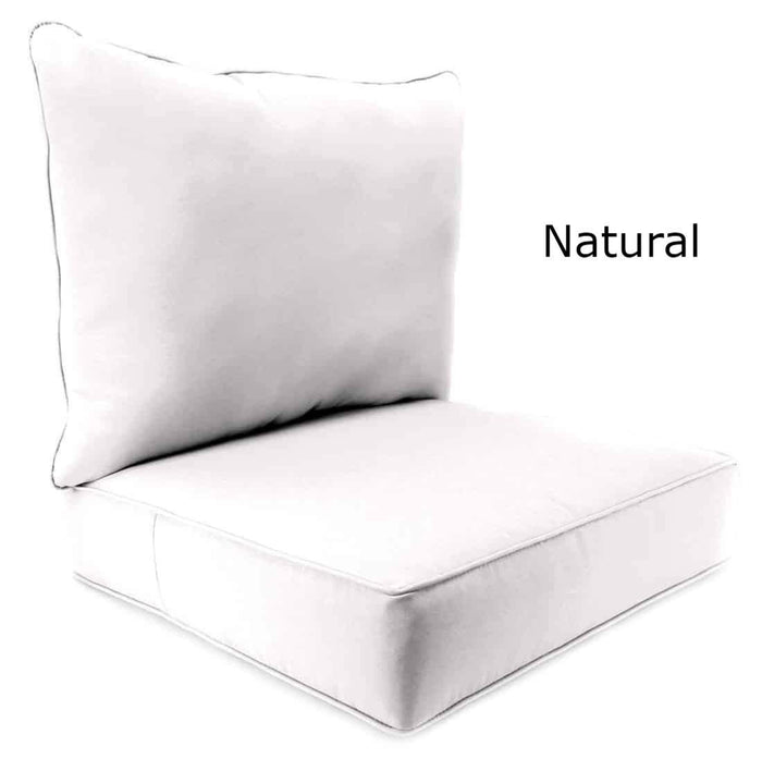 Outdoor Cushions - Outdoor Chair Cushions – 2-Piece – Sunbrella® Knife/Box Edge