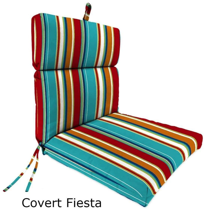 Outdoor Cushions - Outdoor Chair Cushions  – Spun Polyester, Hinged, French Edge