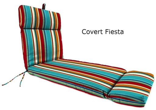 Outdoor Cushions - Outdoor Chaise Lounge Cushions  – Spun Polyester, Hinged, French Edge