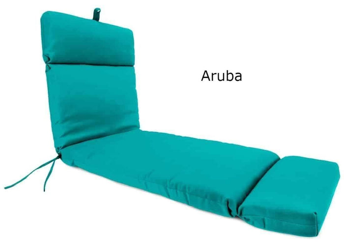 Outdoor Cushions - Outdoor Chaise Lounge Cushions  – Sunbrella®, Hinged, French Edge