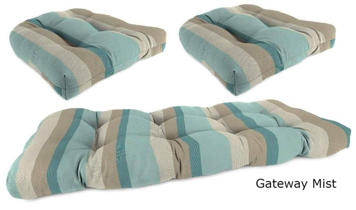 Outdoor Cushions - Outdoor Wicker Cushions – 3-Piece – Sunbrella® Knife Edge
