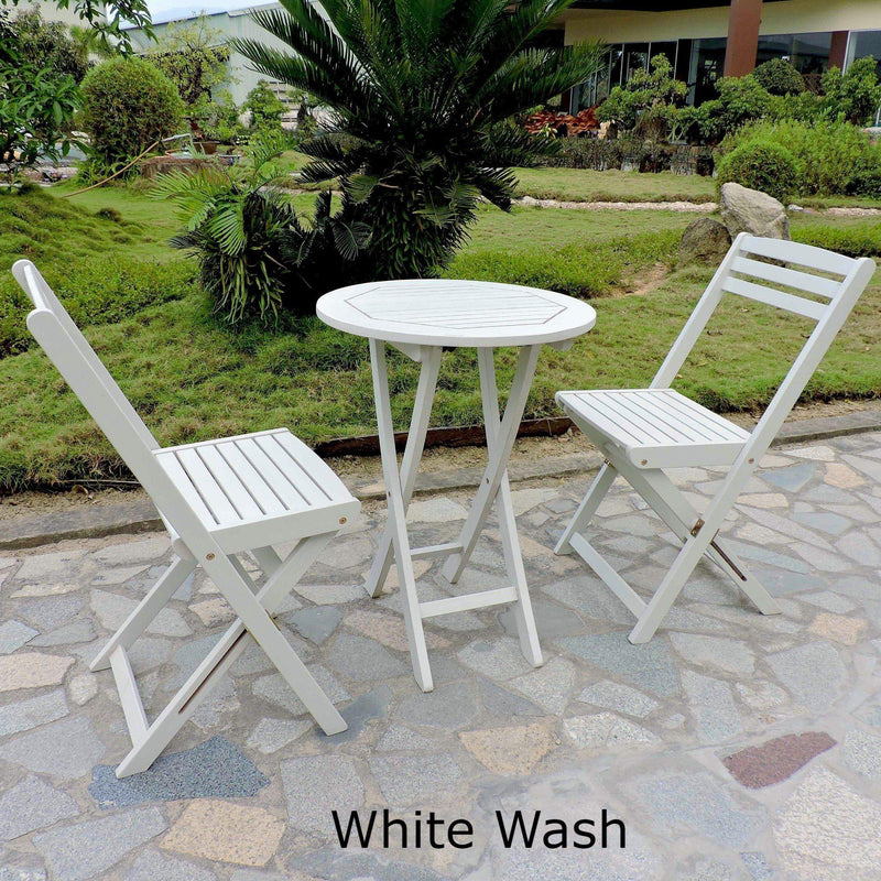 Outdoor Furniture - Bistro Set – 3 Piece – Folding - Acacia Wood - Royal Fiji