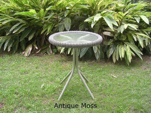 Outdoor Furniture - Outdoor Bistro Table – Resin Wicker & Steel – Maui