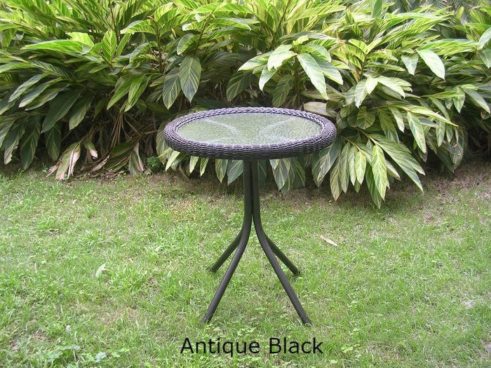 Outdoor Furniture - Outdoor Bistro Table – Resin Wicker & Steel – Maui