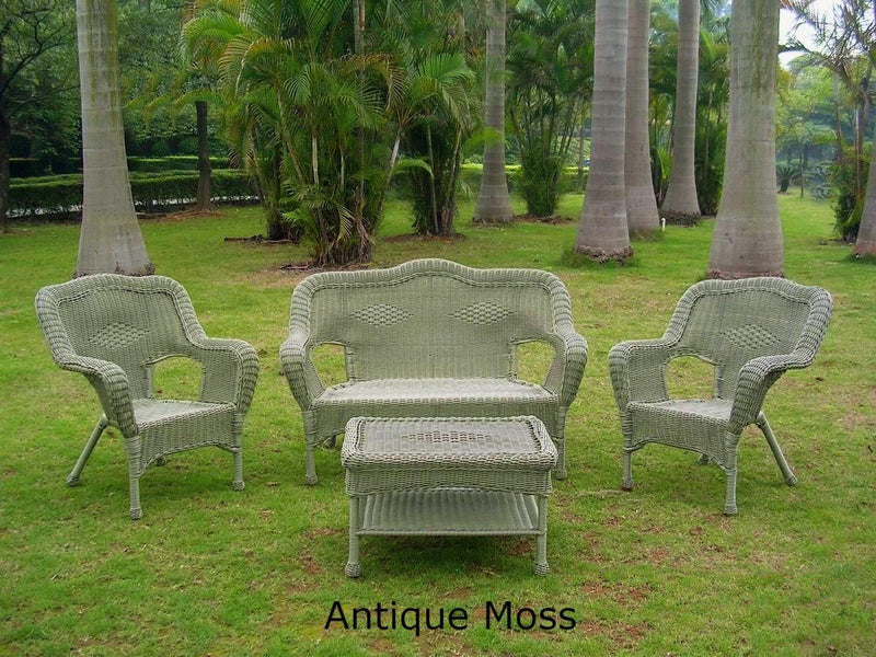 Outdoor Furniture - Outdoor Seating Group – 4 Piece Resin Wicker & Steel – Maui
