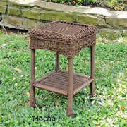 Outdoor Furniture - Outdoor Side Table – Resin Wicker & Steel – Maui