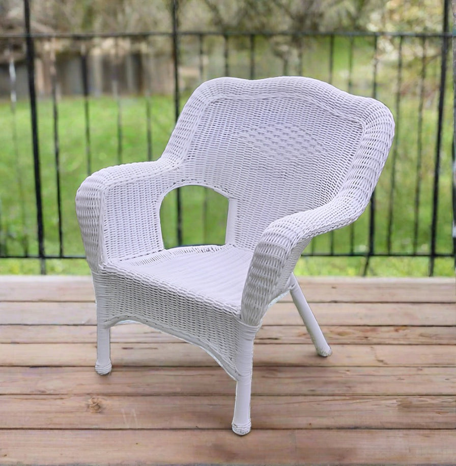 wicker and steel chairs