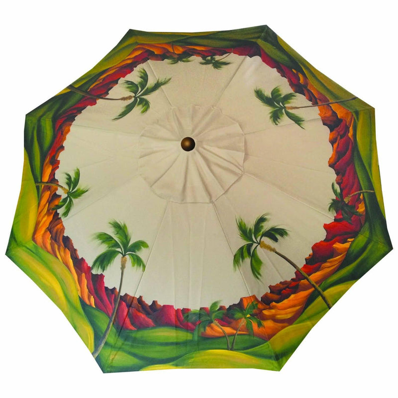 Hand Painted Custom Garden Art Umbrella - Red Rocks