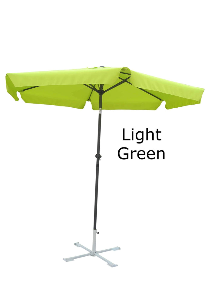 Umbrella - Patio Umbrella Aluminum 8 Feet Crank & Tilt Light Green