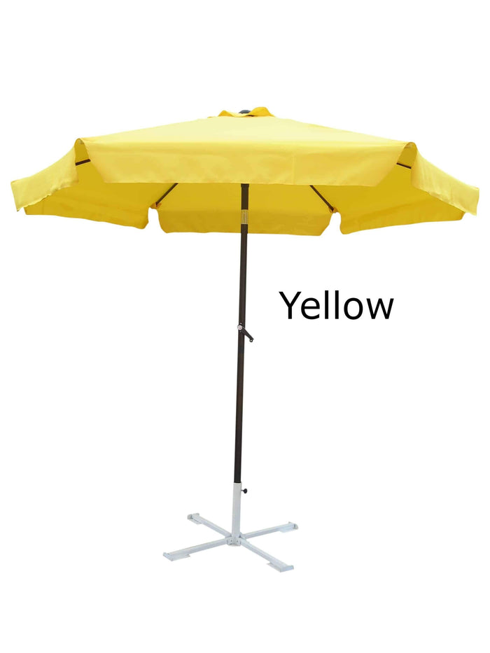 Umbrella - Patio Umbrella Aluminum 8 Feet Crank & Tilt Yellow